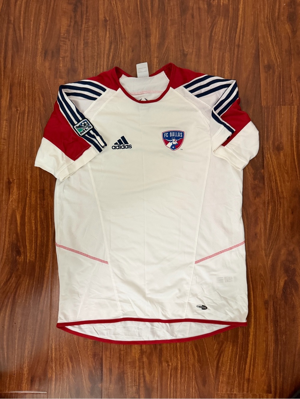Adidas FC Dallas White & Red Men's Soccer Jersey